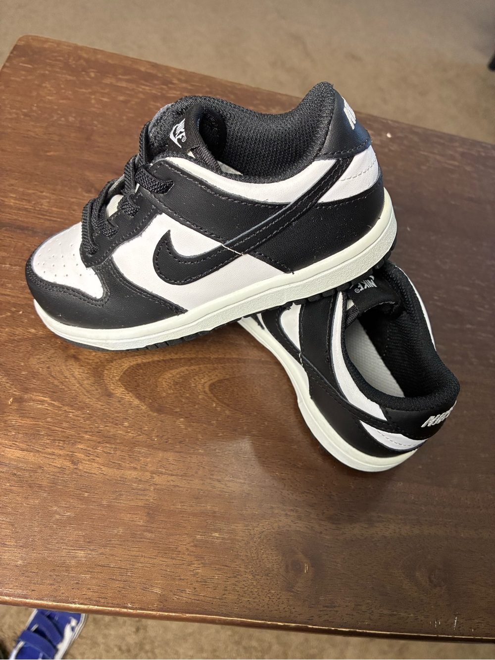 Nike Dunk Low Toddler Black White Panda Sneakers Size 9C